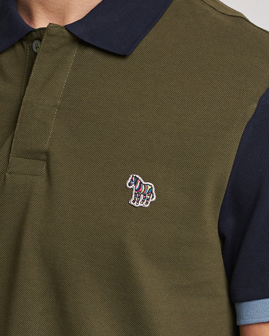 Herren | Poloshirts | PS Paul Smith | Organic Cotton Pique Green/Navy