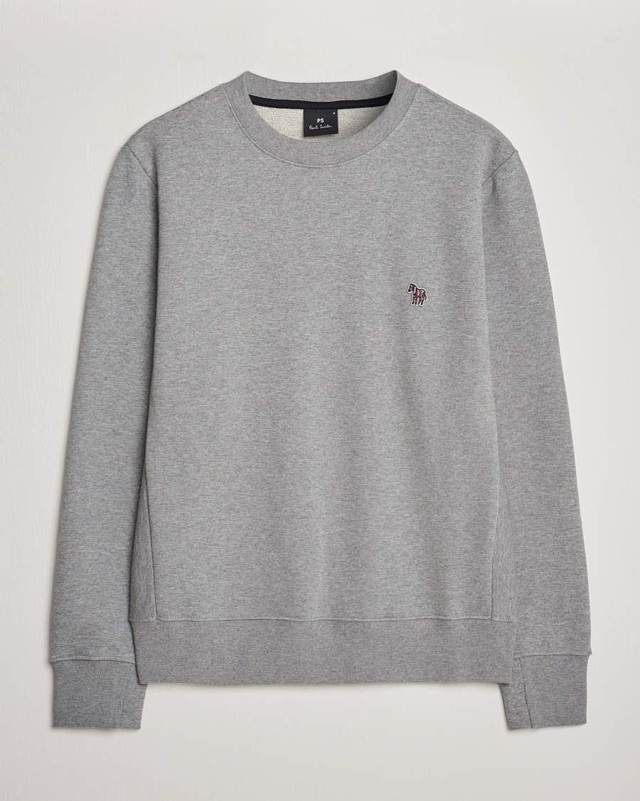 Herren | Pullover | PS Paul Smith | Zebra Organic Cotton Sweatshirt Grey Melange