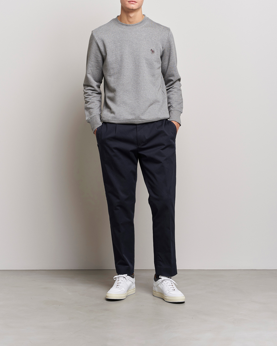 Herren | Pullover | PS Paul Smith | Zebra Organic Cotton Sweatshirt Grey Melange