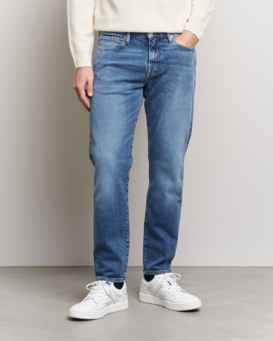 Herren | PS Paul Smith | PS Paul Smith | Taped Fit Organic Cotton Jeans Mid Blue