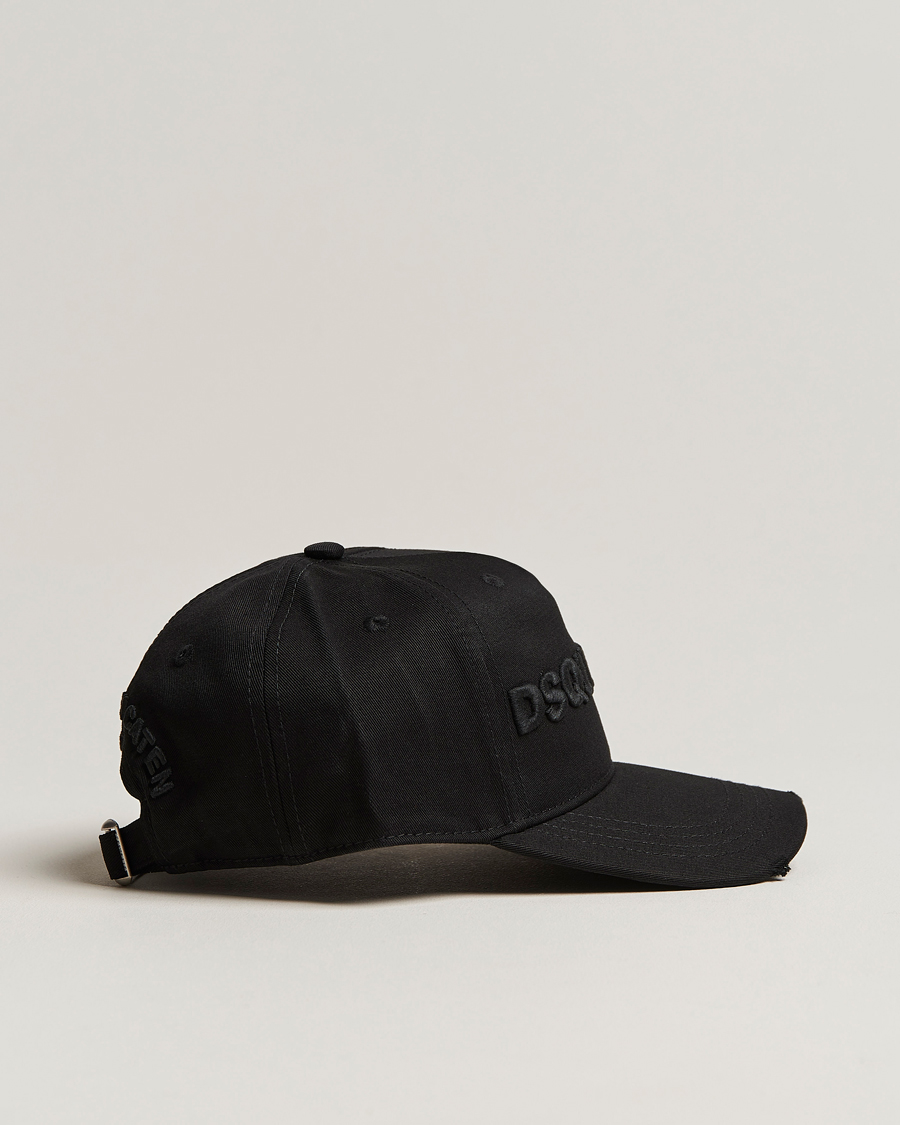 Herren | Dsquared2 Lettering Logo Baseball Cap Black/Black | Dsquared2 | Lettering Logo Baseball Cap Black/Black