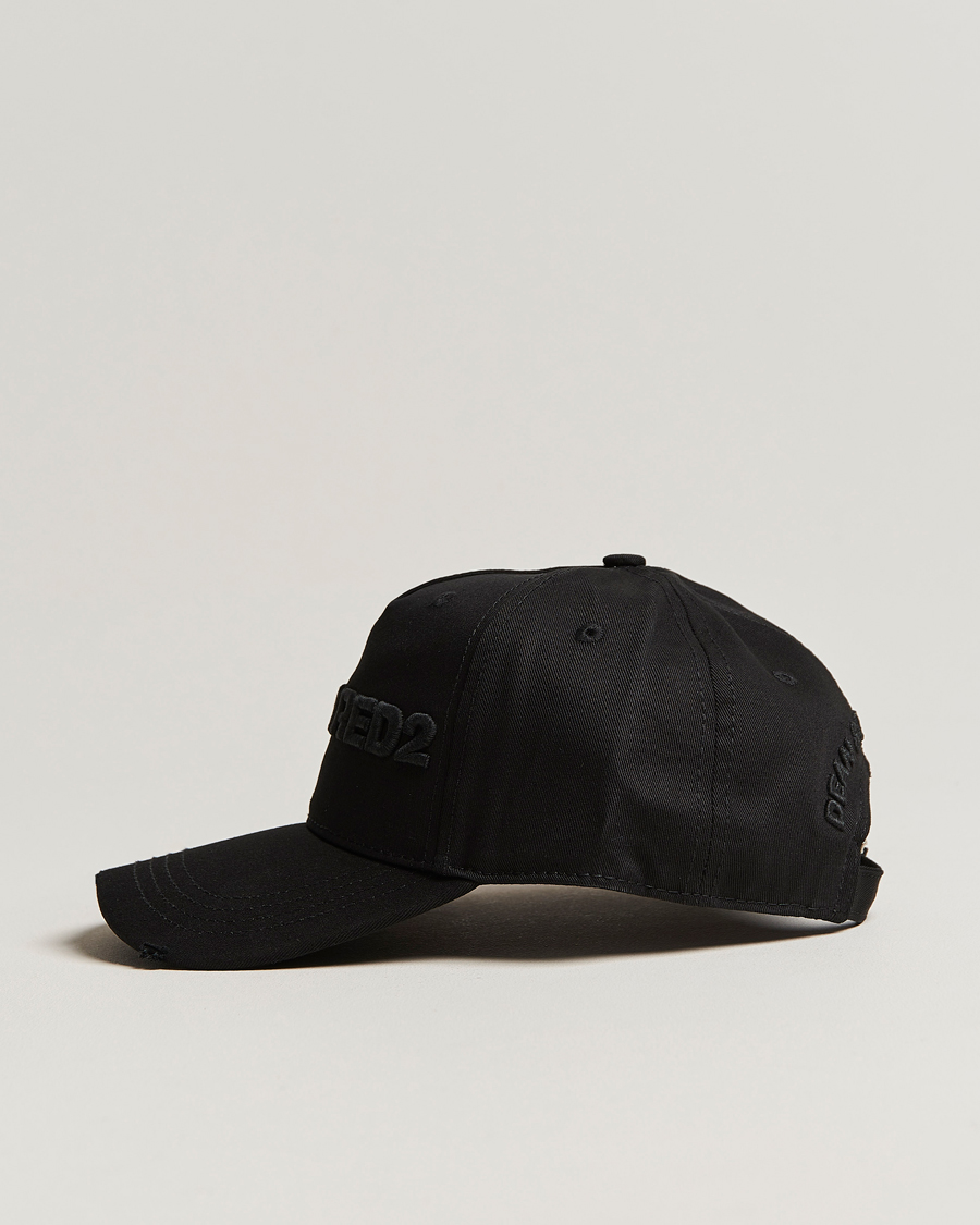 Herren | Dsquared2 Lettering Logo Baseball Cap Black/Black | Dsquared2 | Lettering Logo Baseball Cap Black/Black