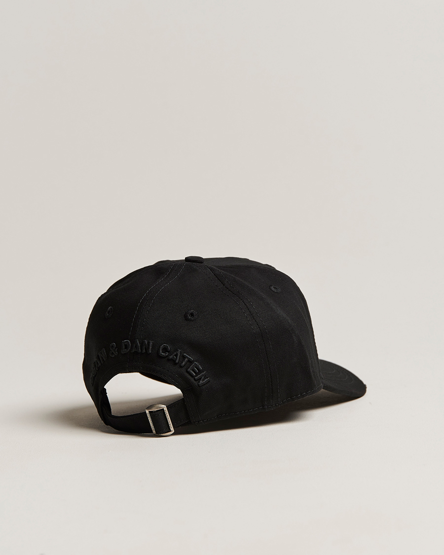 Herren | Dsquared2 Lettering Logo Baseball Cap Black/Black | Dsquared2 | Lettering Logo Baseball Cap Black/Black