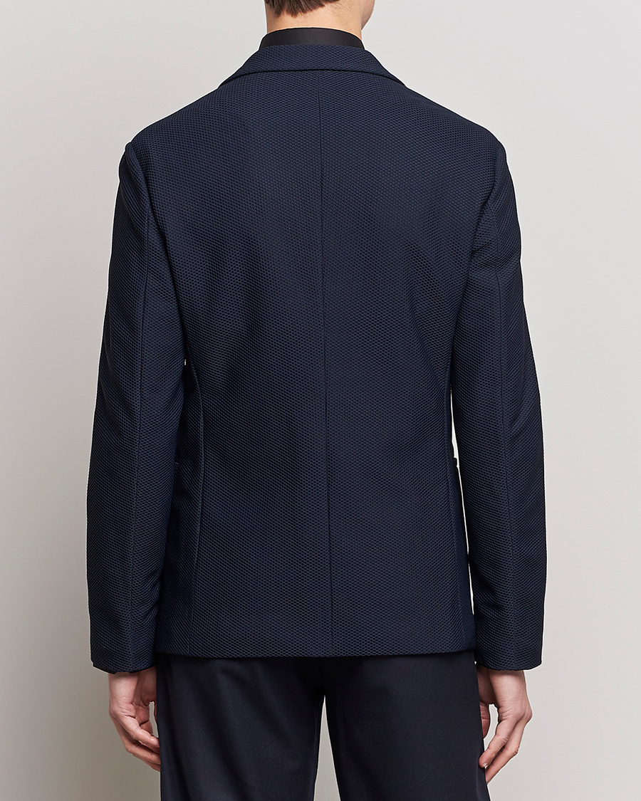 Herren | Sakkos | Giorgio Armani | Single Breasted Mesh Blazer Navy