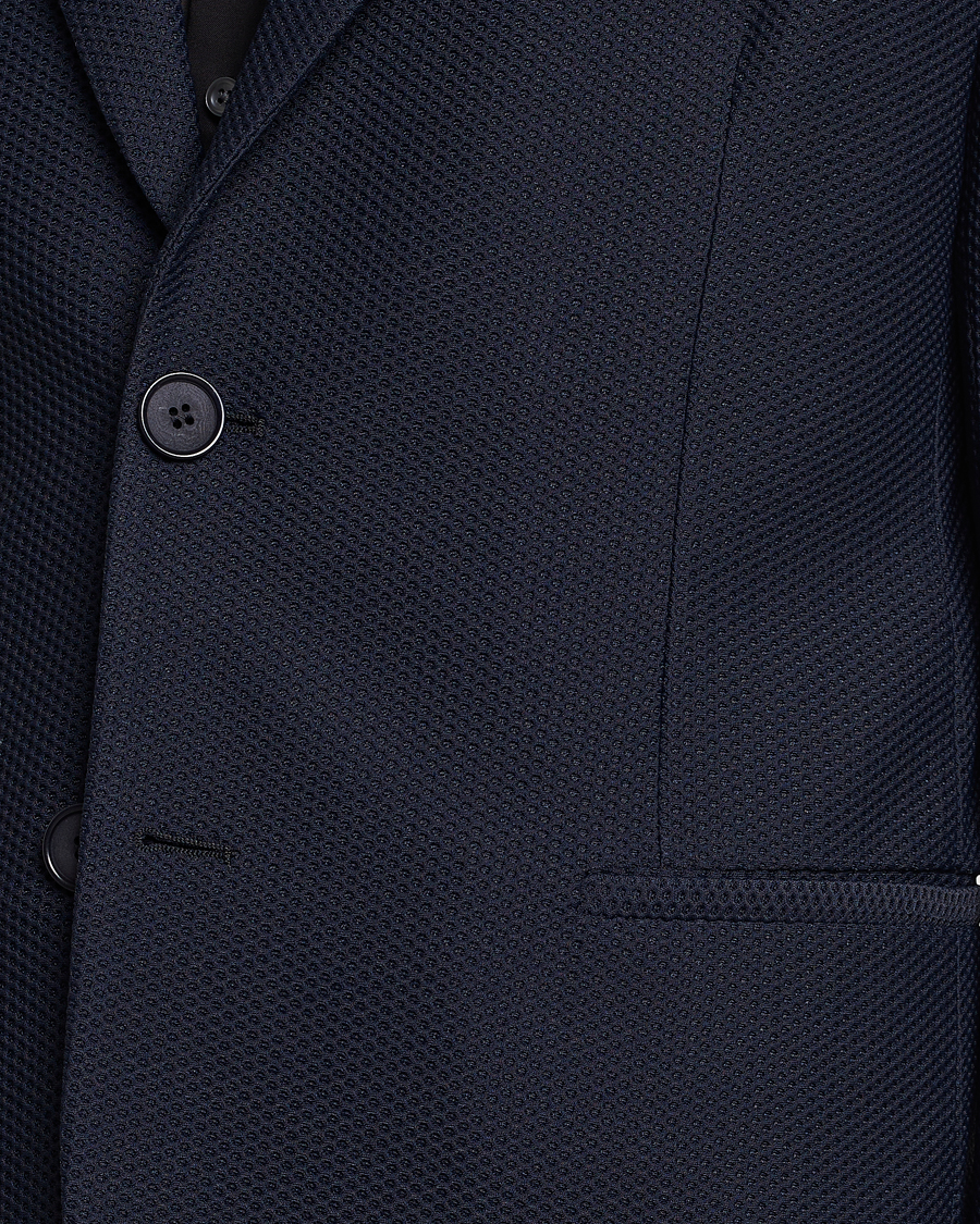 Herren | Sakkos | Giorgio Armani | Single Breasted Mesh Blazer Navy