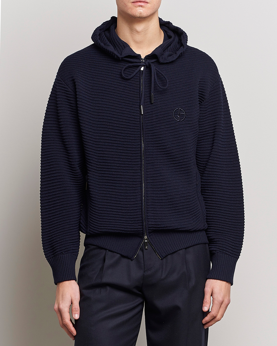 Herren |  | Giorgio Armani | Jacquard Zip Bomber Navy