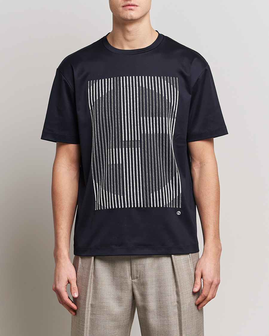 Herren |  | Giorgio Armani | Abstract Logo T-Shirt Navy