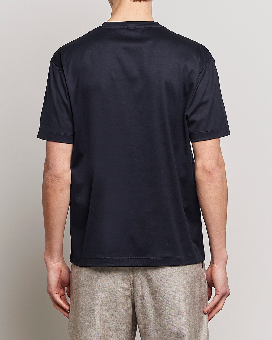 Herren | T-Shirts | Giorgio Armani | Abstract Logo T-Shirt Navy