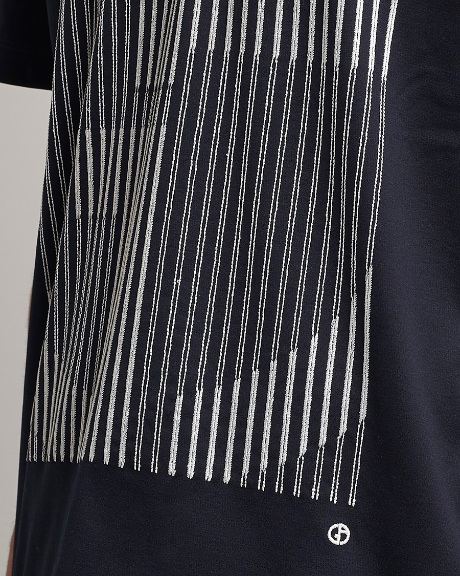 Herren | T-Shirts | Giorgio Armani | Abstract Logo T-Shirt Navy