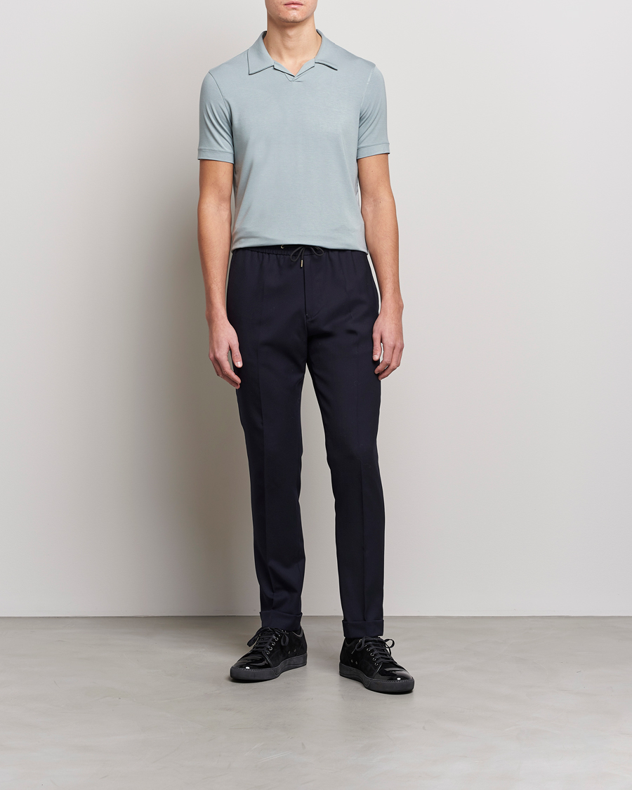 Herren | Poloshirts | Giorgio Armani | Short Sleeve Stretch Polo Light Grey