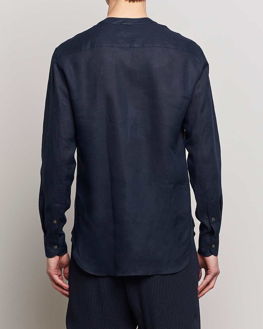 Herren | Hemden | Giorgio Armani | Linen Guru Shirt Navy