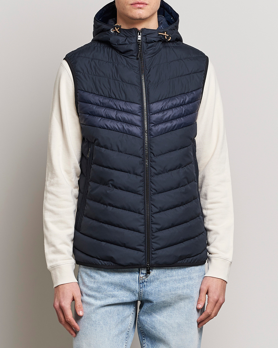 Herren | Boss Jacken | BOSS BLACK | Coviltra Down Hooded Vest Dark Blue