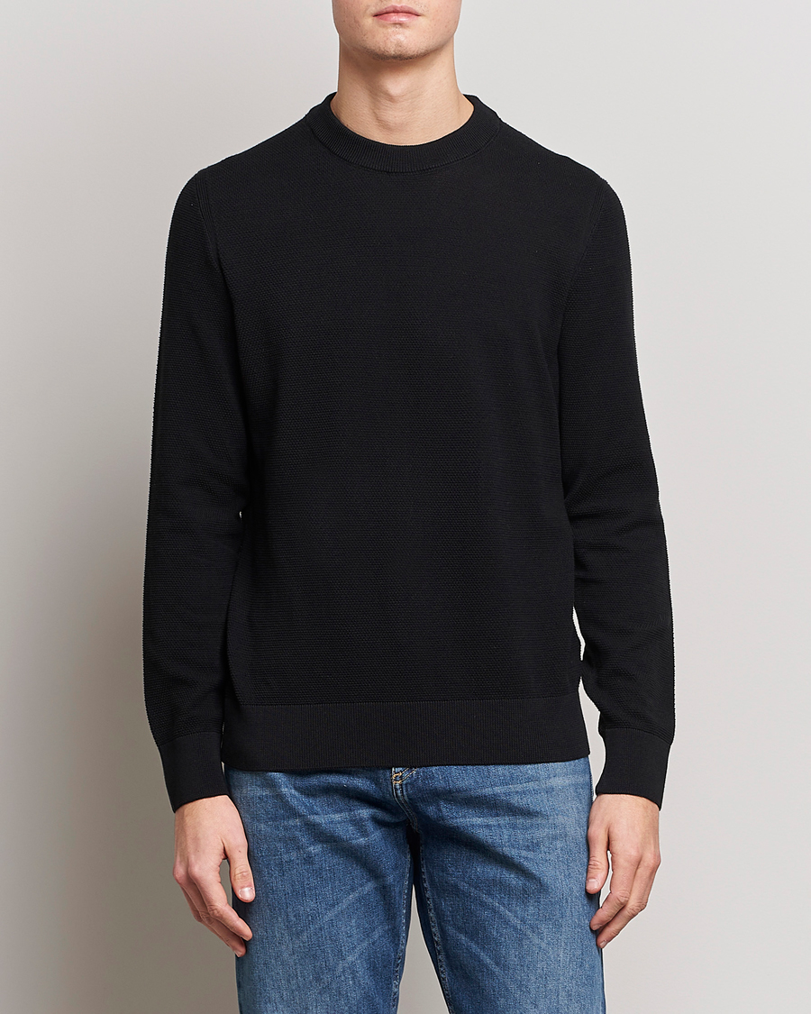Herren | Strickpullover | BOSS BLACK | Ecaio Knitted Sweater Black