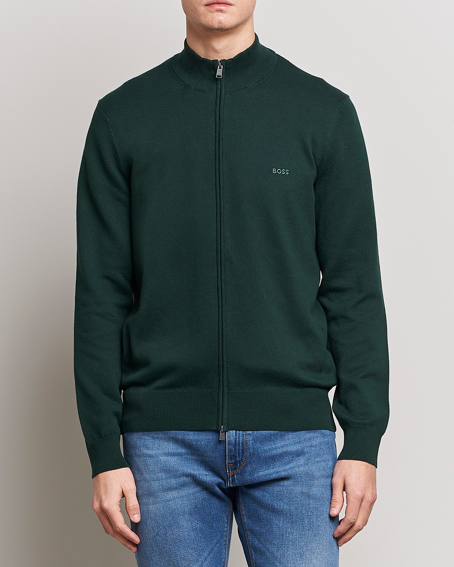 Herren |  | BOSS BLACK | Palano Knitted Full-Zip Open Green