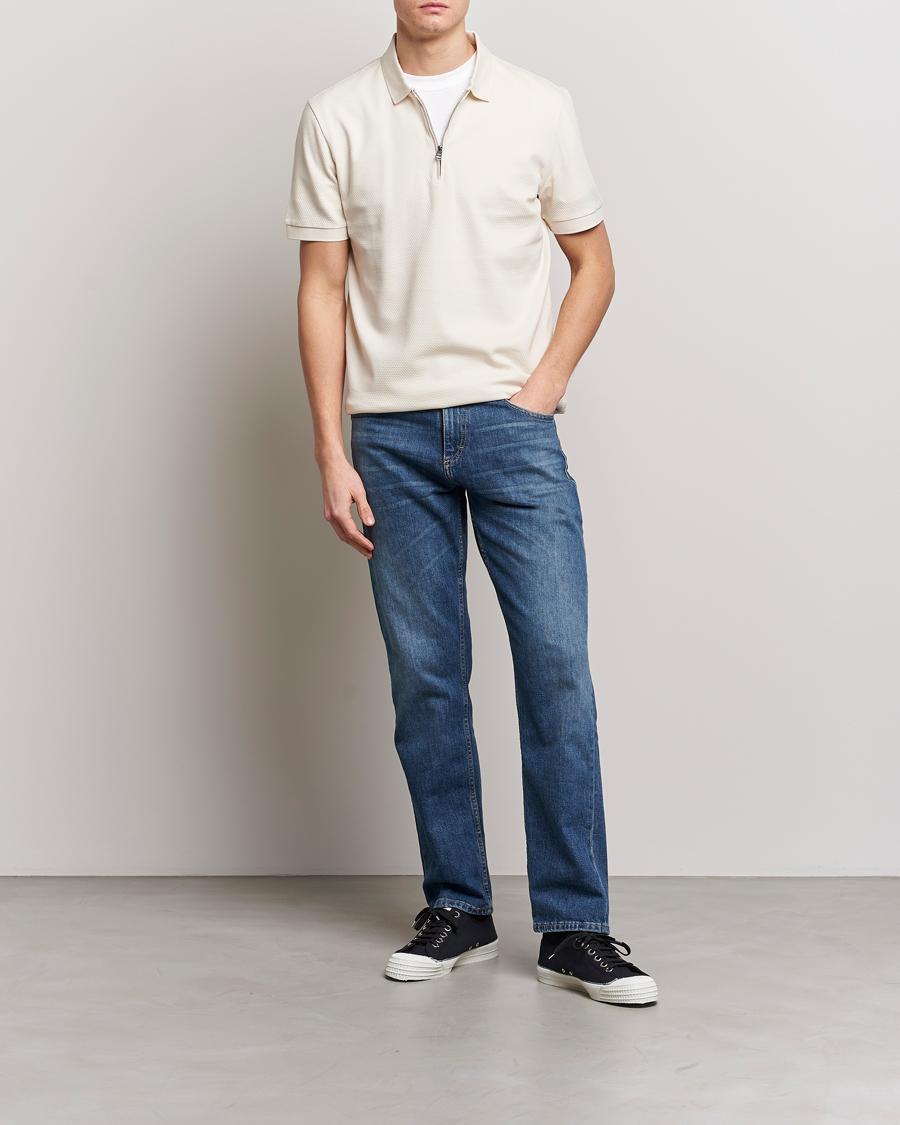 Herren | Poloshirts | BOSS BLACK | Paras Structured Polo Open White