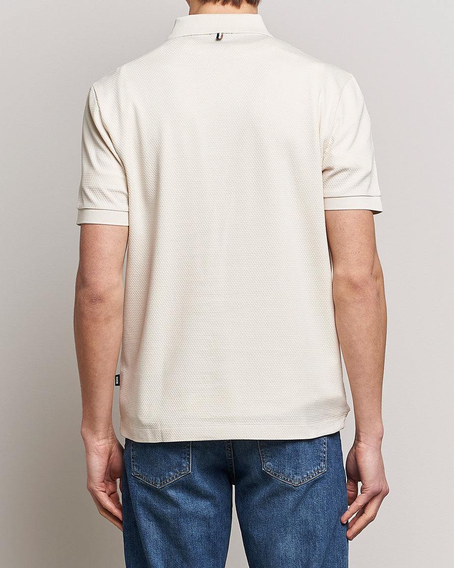 Herren | Poloshirts | BOSS BLACK | Paras Structured Polo Open White
