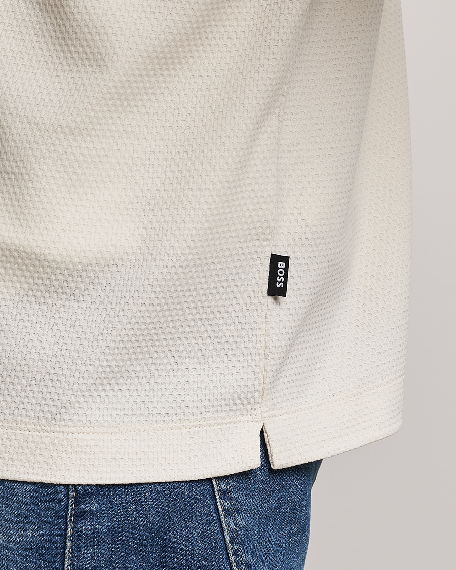 Herren | Poloshirts | BOSS BLACK | Paras Structured Polo Open White