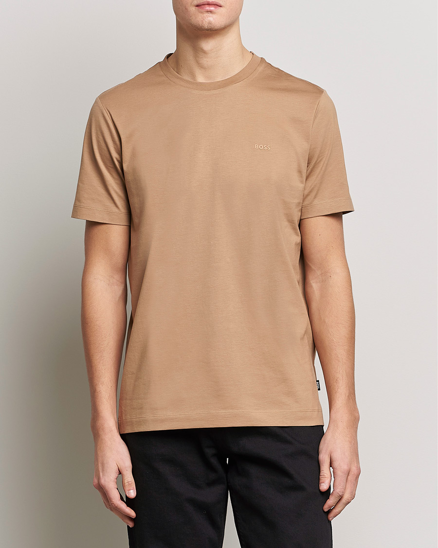 Herren |  | BOSS BLACK | Thompson Logo Crew Neck T-Shirt Medium Beige