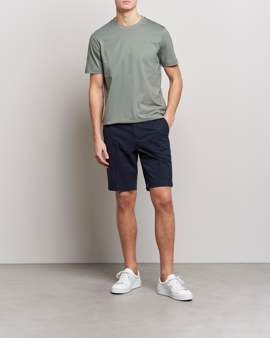 Herren | T-Shirts | BOSS BLACK | Thompson Logo Crew Neck T-Shirt Open Green
