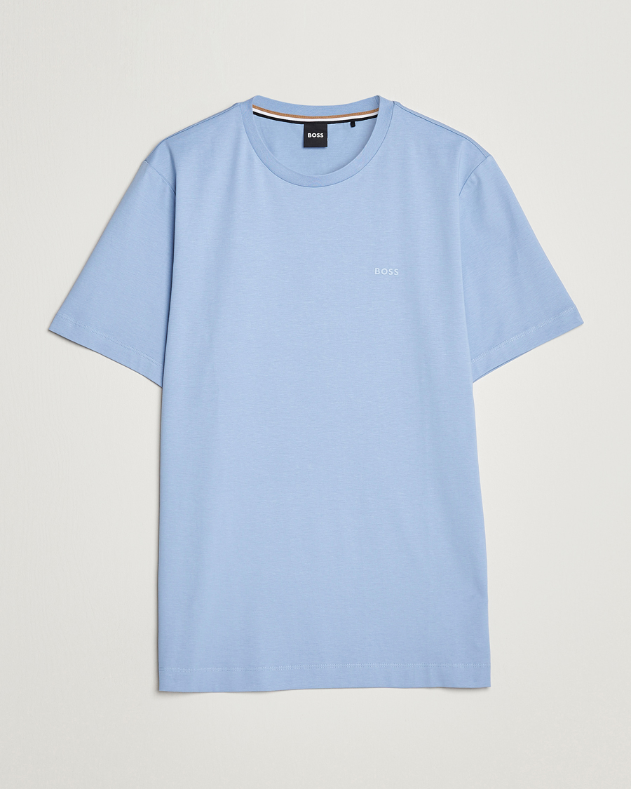 Herren | T-Shirts | BOSS BLACK | Thompson Logo Crew Neck T-Shirt Open Blue