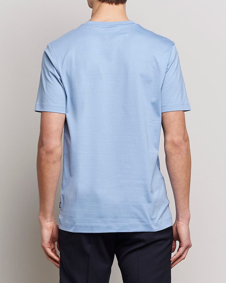 Herren | T-Shirts | BOSS BLACK | Thompson Logo Crew Neck T-Shirt Open Blue