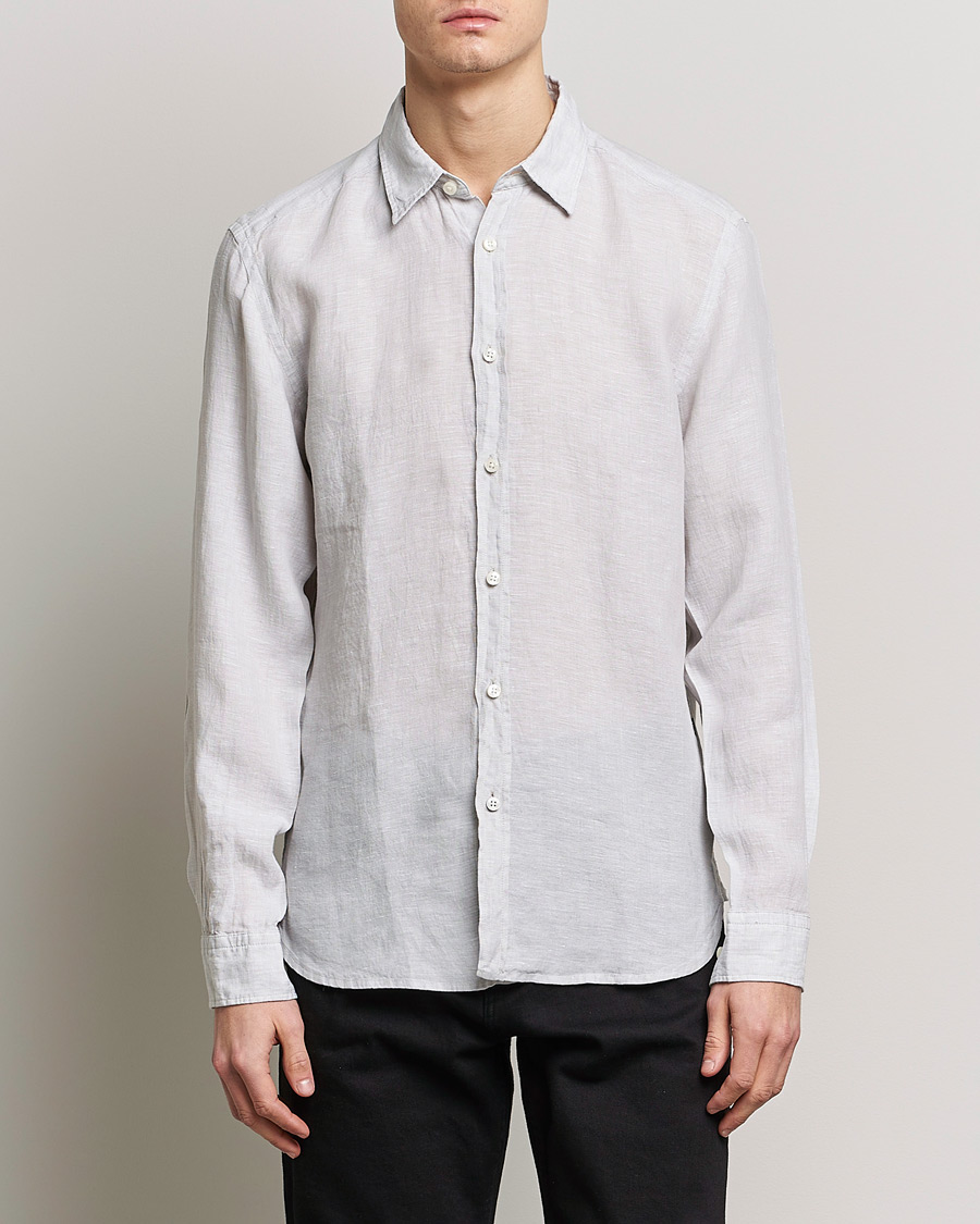 Herren | Leinenhemden | BOSS BLACK | Liam Linen Shirt Light Grey