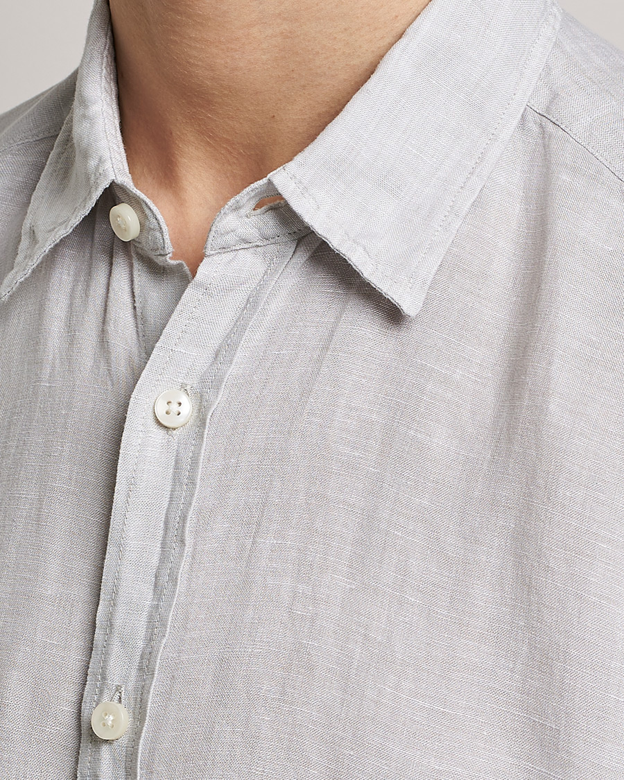Herren | Hemden | BOSS BLACK | Liam Linen Shirt Light Grey