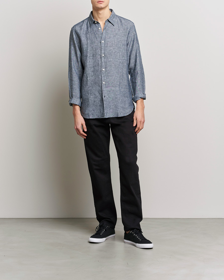 Herren | Hemden | BOSS BLACK | Liam Linen Shirt Dark Blue
