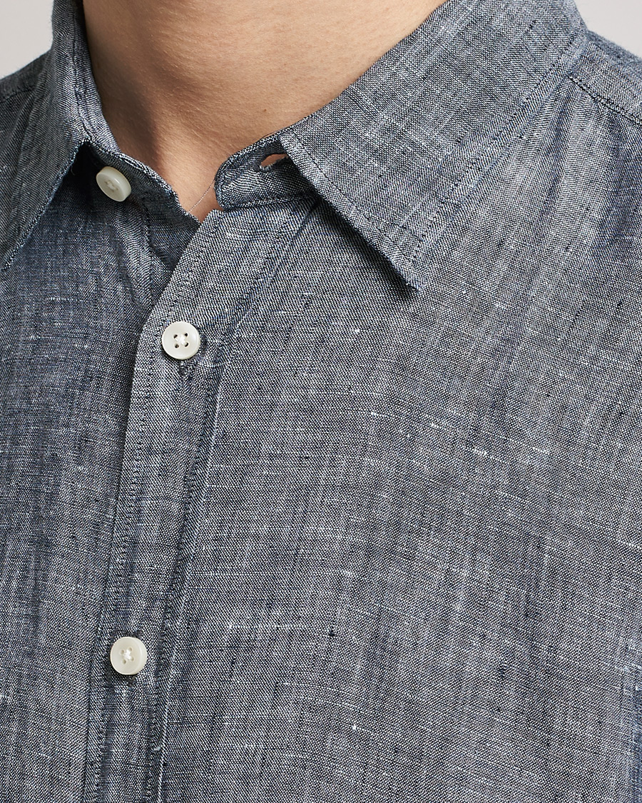Herren | Hemden | BOSS BLACK | Liam Linen Shirt Dark Blue