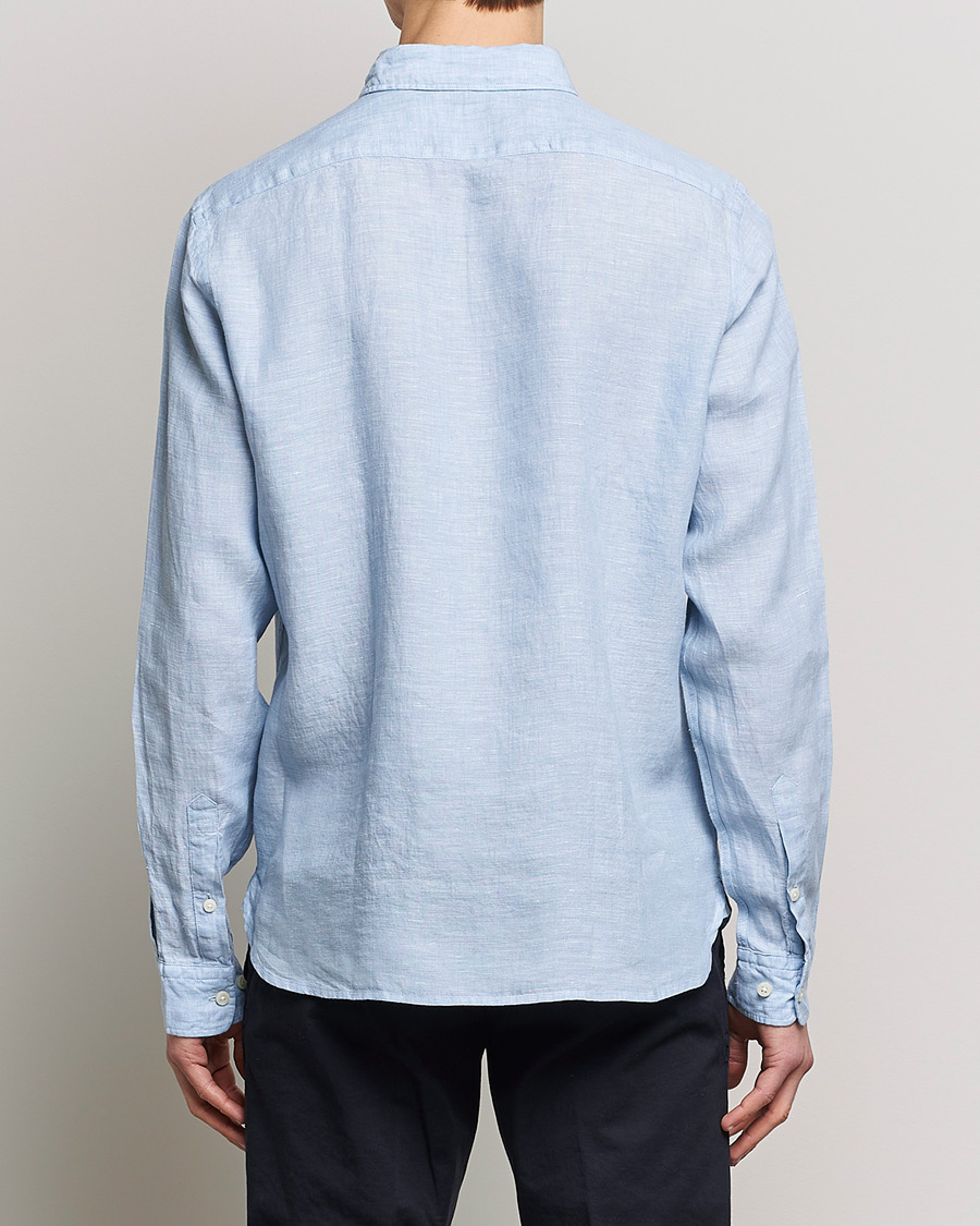 Herren | Hemden | BOSS BLACK | Liam Linen Shirt Open Blue