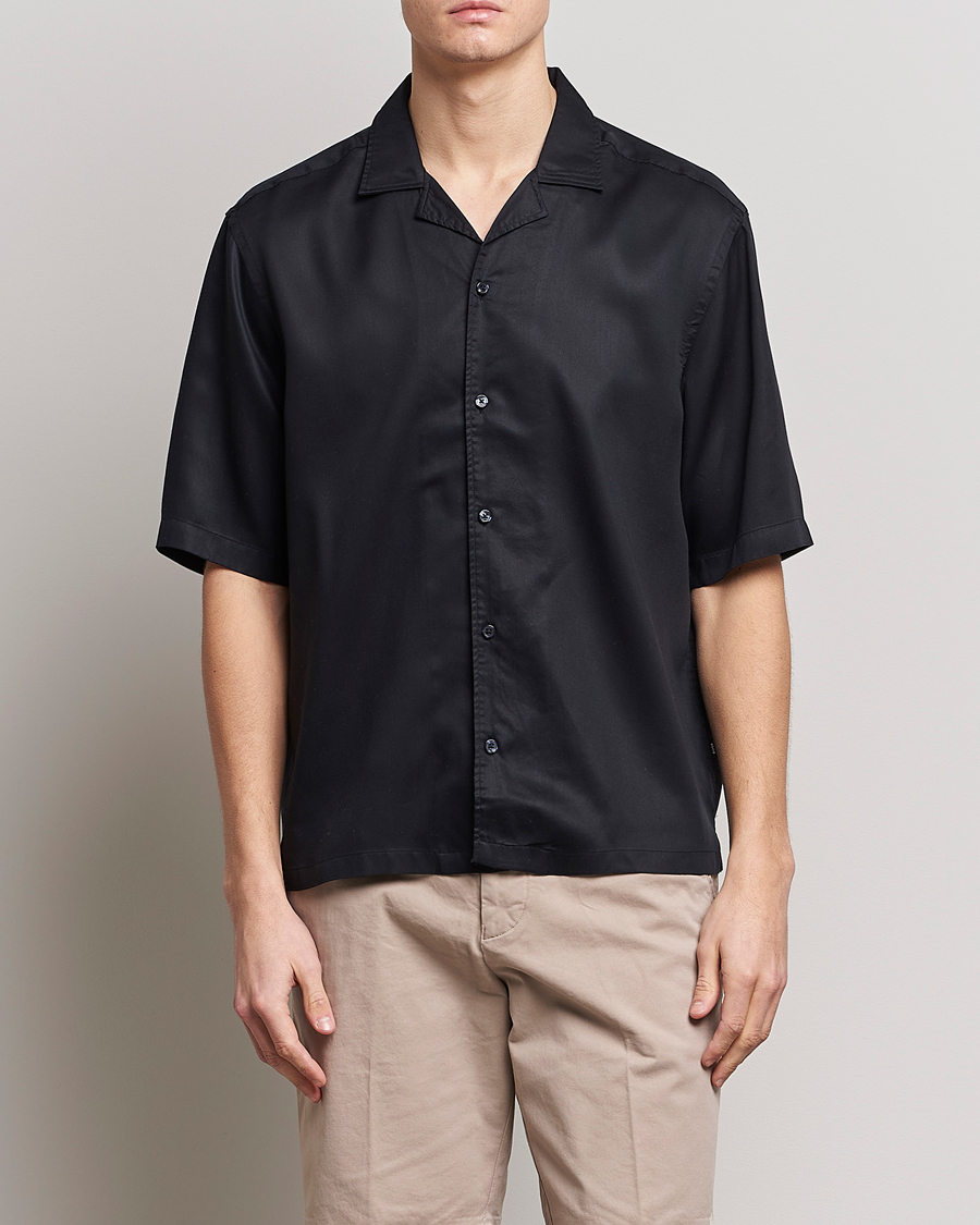 Herren |  | BOSS BLACK | Lars Resort Collar Short Sleeve Black
