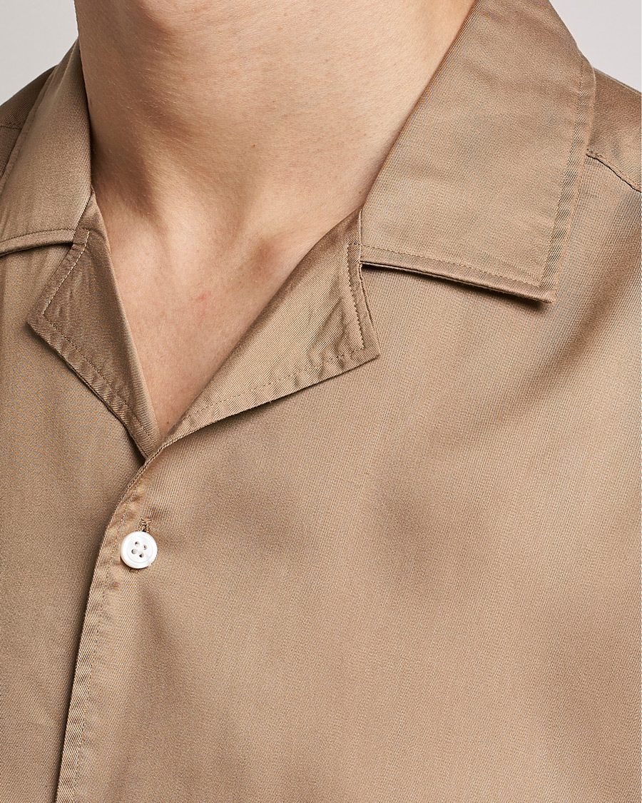 Herren | Hemden | BOSS BLACK | Lars Resort Collar Short Sleeve Medium Beige