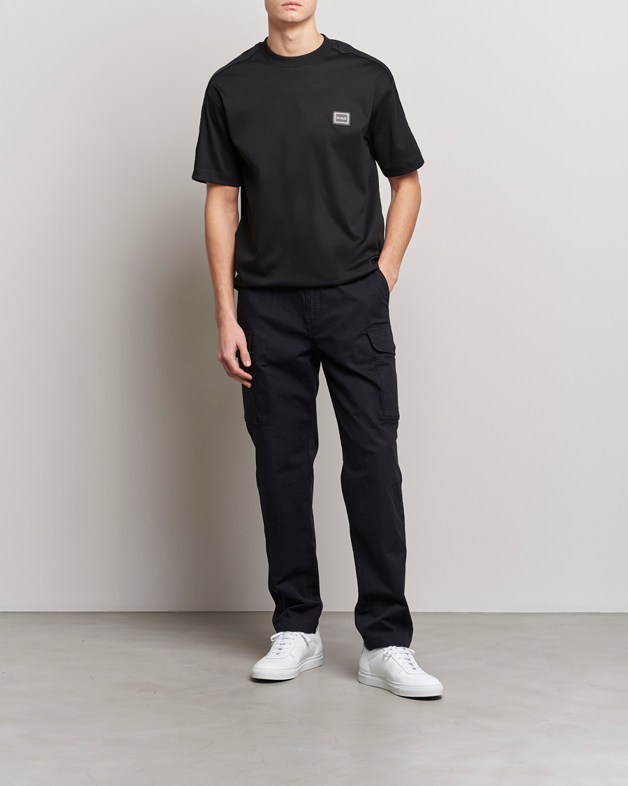 Herren | T-Shirts | HUGO | Dalix Logo Crew Neck T-Shirt Black