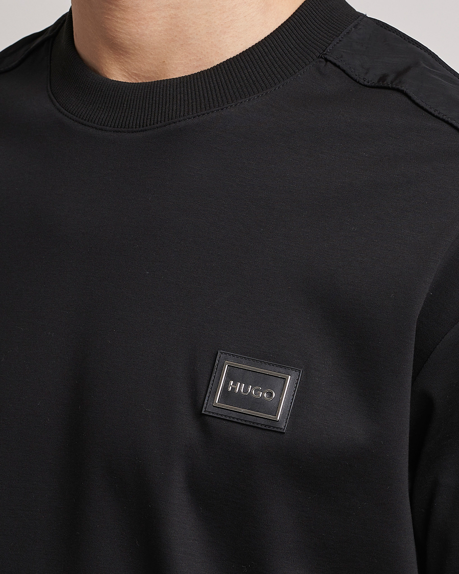 Herren | T-Shirts | HUGO | Dalix Logo Crew Neck T-Shirt Black