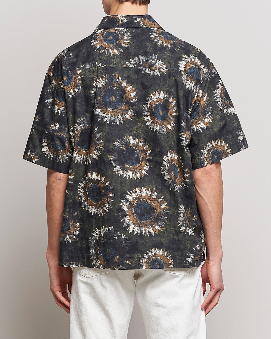 Herren | Hemden | HUGO | Egeeno Printed Resort Collar Short Sleeve Shirt Green