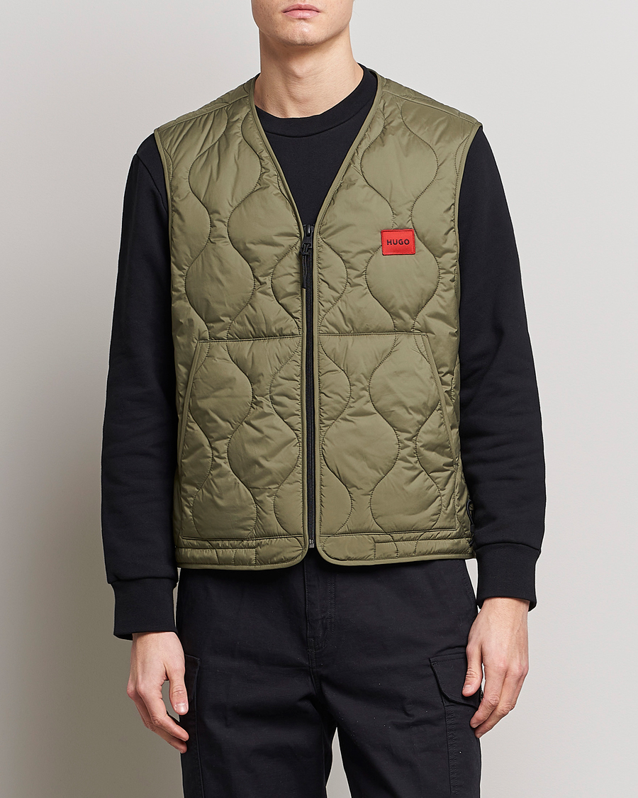 Herren | HUGO | HUGO | Bethano Onion Quilt Vest Open Green