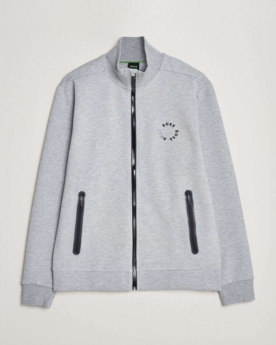 Herren | Pullover | BOSS GREEN | Skaz Full-Zip Light Grey