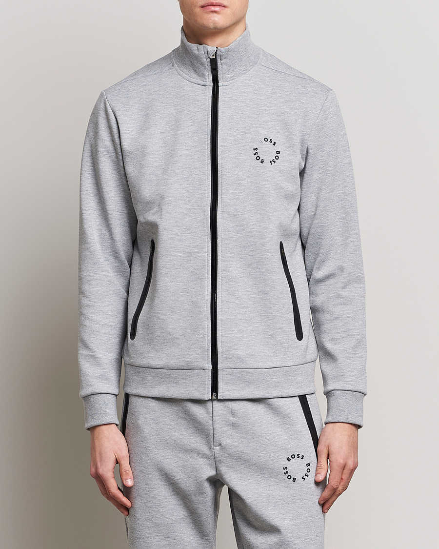 Herren | Pullover | BOSS GREEN | Skaz Full-Zip Light Grey