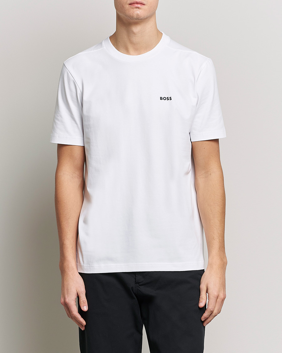 Herren | BOSS GREEN | BOSS GREEN | Logo Crew Neck T-Shirt White