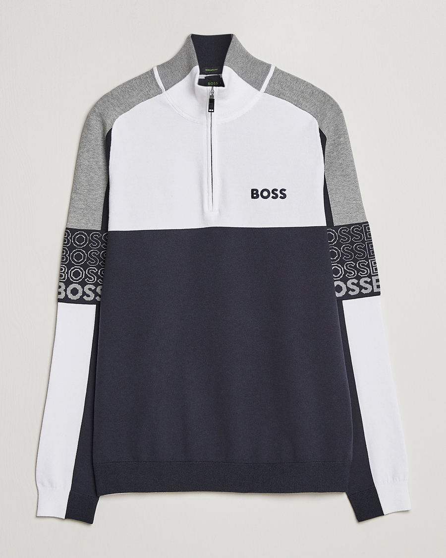 Herren | Pullover | BOSS GREEN | Zolko Knitted Half-Zip Dark Blue
