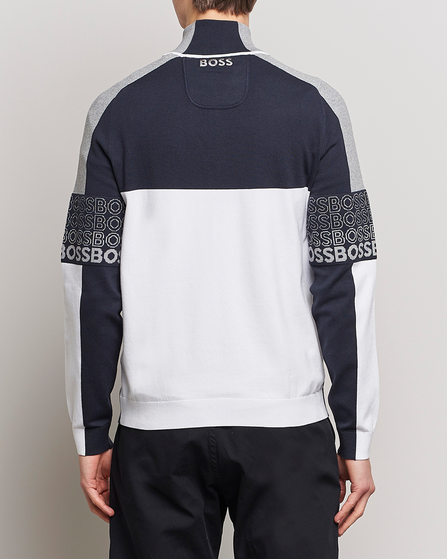 Herren | Pullover | BOSS GREEN | Zolko Knitted Half-Zip Dark Blue
