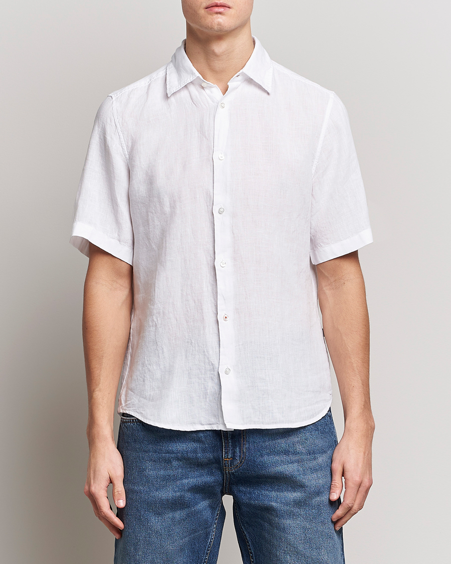 Herren |  | BOSS ORANGE | Rash Linen Short Sleeve Shirt White