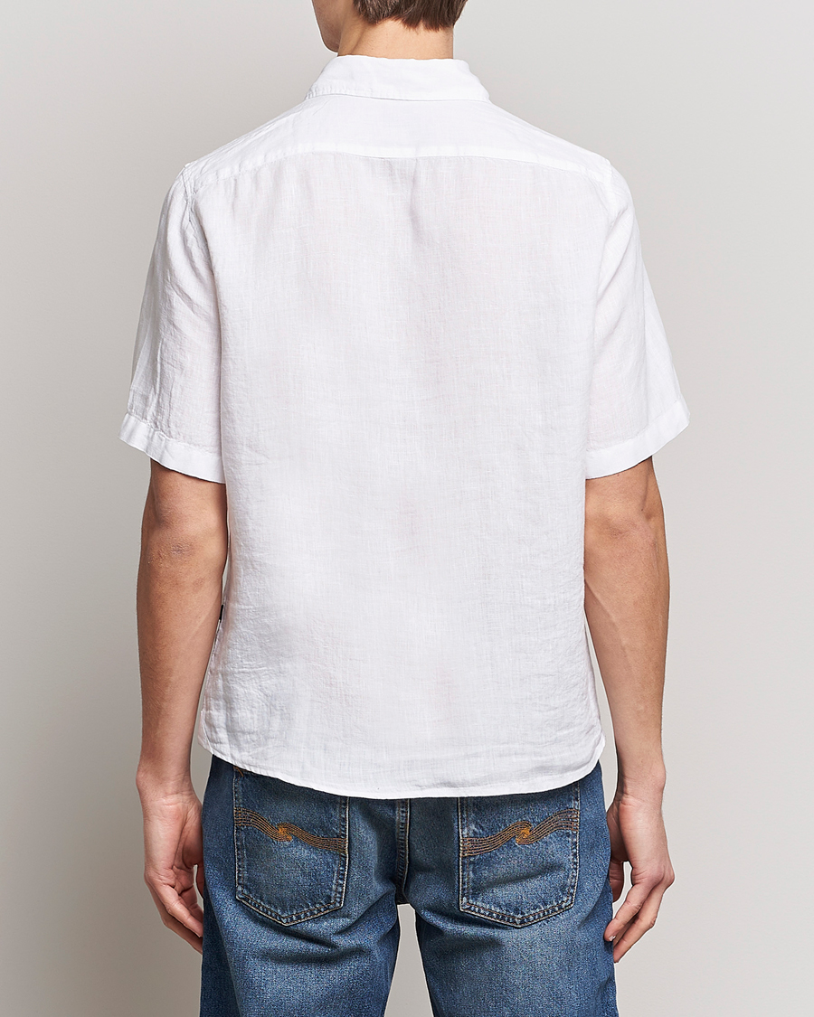 Herren | Hemden | BOSS ORANGE | Rash Linen Short Sleeve Shirt White