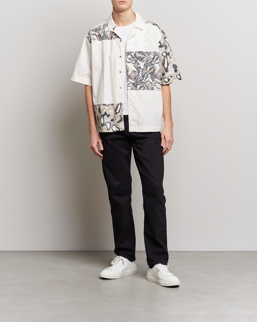 Herren | Hemden | BOSS ORANGE | Lapis Resort Collar Printed Short Sleeve Shirt Bei