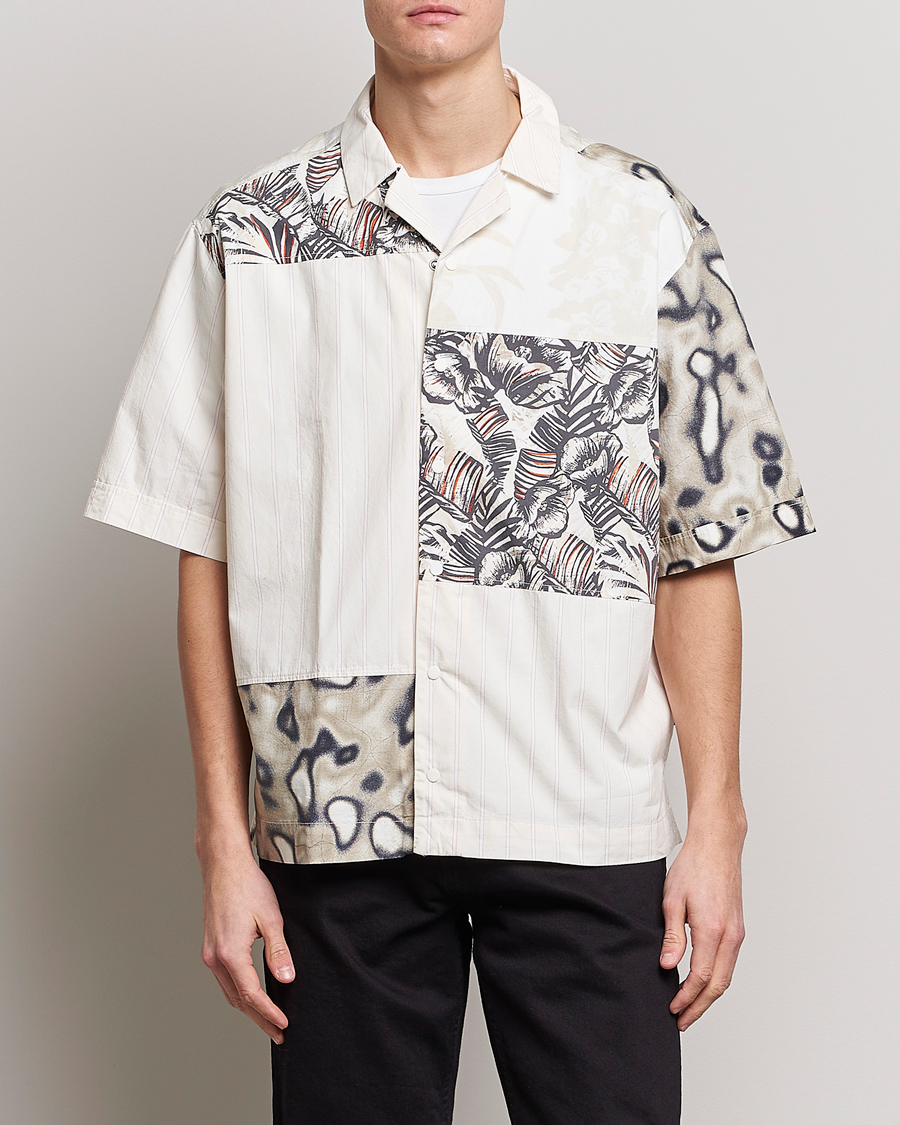 Herren | Hemden | BOSS ORANGE | Lapis Resort Collar Printed Short Sleeve Shirt Bei