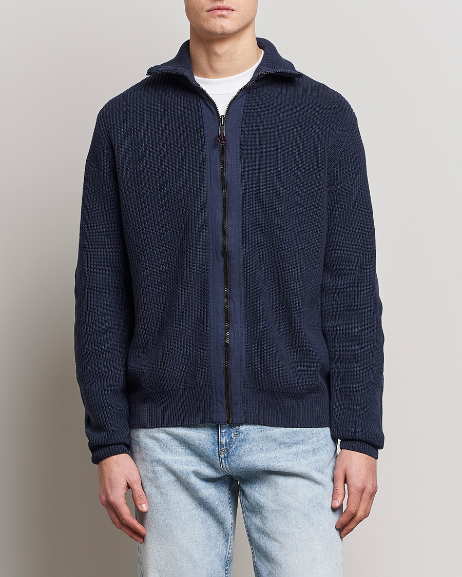 Herren | Pullover | BOSS ORANGE | Abinero Knitted Full-Zip Dark Blue