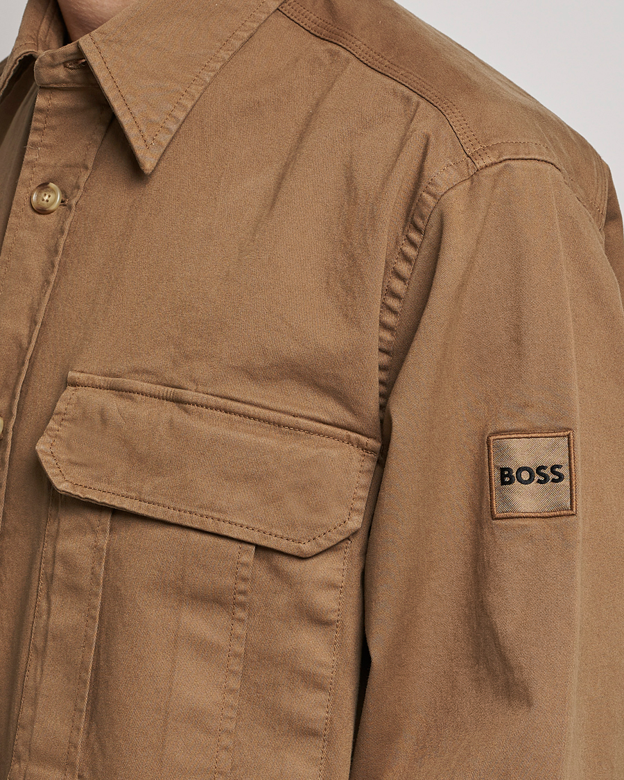 Herren | Hemden | BOSS ORANGE | Lisel Pocket Overshirt Open Beige