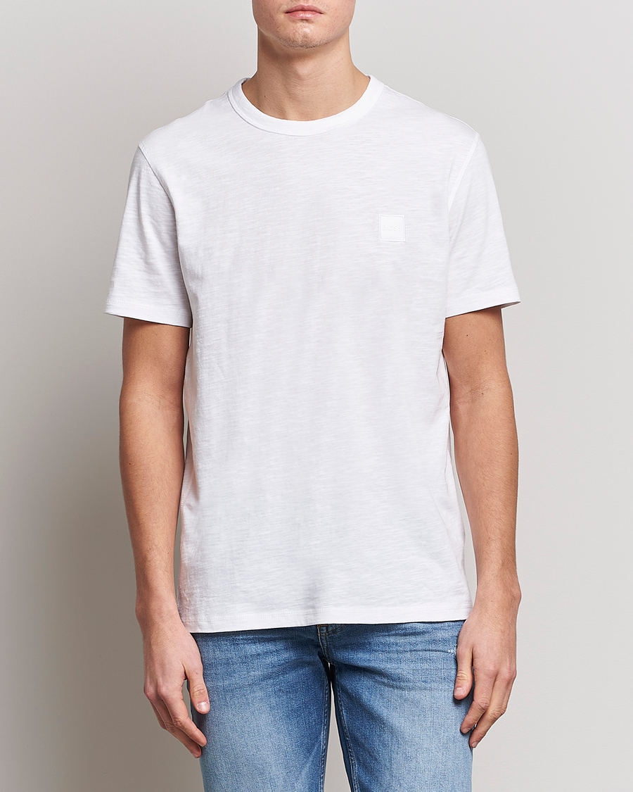 Herren |  | BOSS Casual | Tegood Slub Crew Neck T-Shirt White