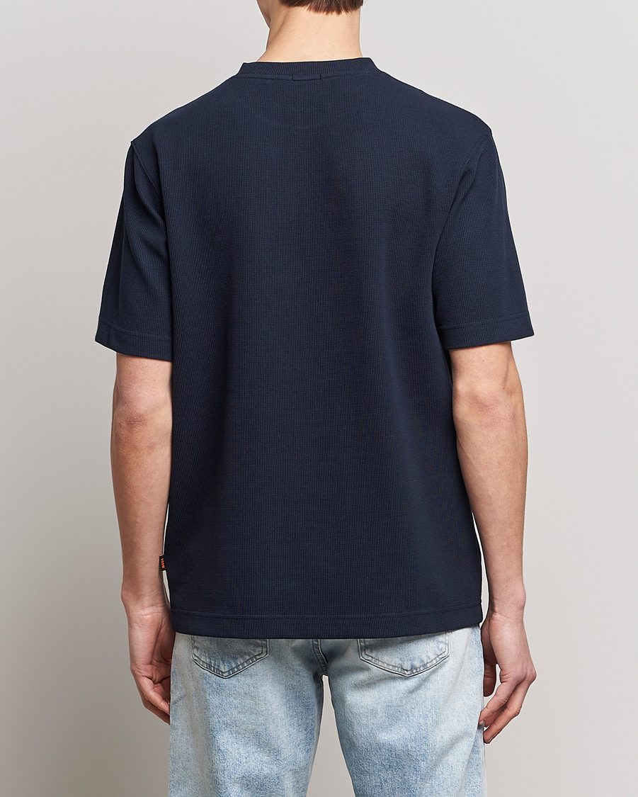 Herren | T-Shirts | BOSS ORANGE | Tempesto Knitted Crew Neck T-Shirt Dark Blue