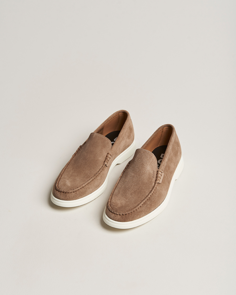 Herren | Sienne Suede Loafer Medium Beige | BOSS BLACK | Sienne Suede Loafer Medium Beige